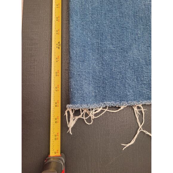Veronica Beard Cameron Bootcut Mid Rise Jeans Size 26 Blue Raw Frayed Hem - Picture 8 of 8